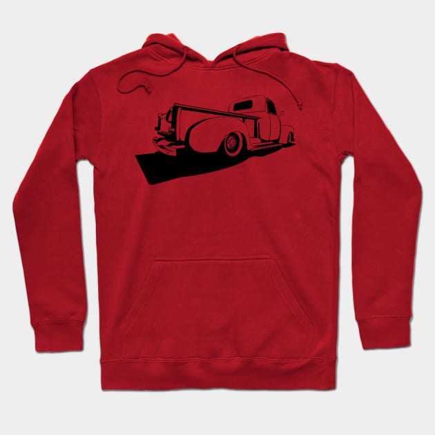 Chevy 3100 pickup - stylized monochrome Hoodie by mal_photography